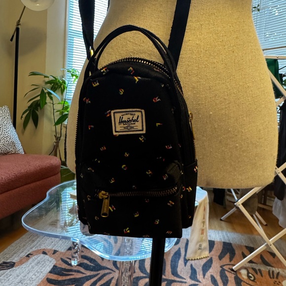 Herschel Supply Company Handbags - Herschel Supply Company Black Crossbody Bag with Multicolor Accents
